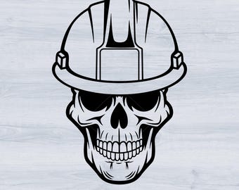 Schedel met helm Svg, bouw Svg, ingenieur Svg