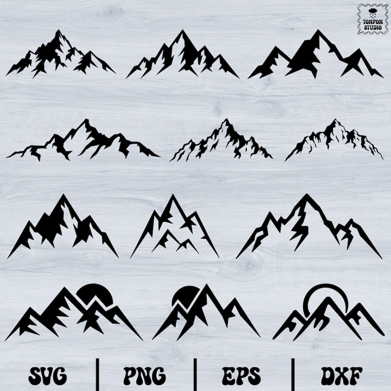 Mountains Svg, Mountain Range Svg, Mountains Silhouette - Etsy