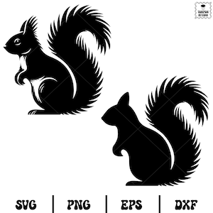 Squirrel Silhouette, Squirrel Svg, Cute Squirrel Svg