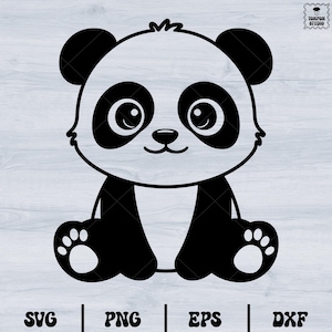 Cute Baby Panda Svg, Cute Animal Svg, Panda Svg Svg, Panda clipart