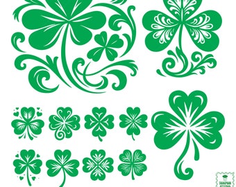Shamrock Svg, Clover Leaf Svg, Four Leaf Clover Svg, Trefoil Svg, st patricks day Svg, Four Leaf Svg, Lucky Clover Svg,