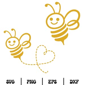 Abeja Svg, lindo archivo de corte de abeja de miel, clipart de abeja, silueta de abeja