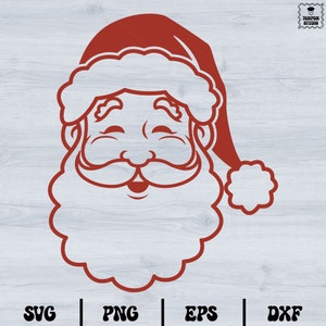 Vintage Santa Svg, Santa Claus Face Svg, Christmas Svg, Santa Head Svg, Funny Santa Svg