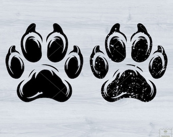 Dog Paw Print Svg, Animal Paw Svg, Dog Foot Print, Pet Paw Svg, Paw Silhouette ClipArt, Symbo