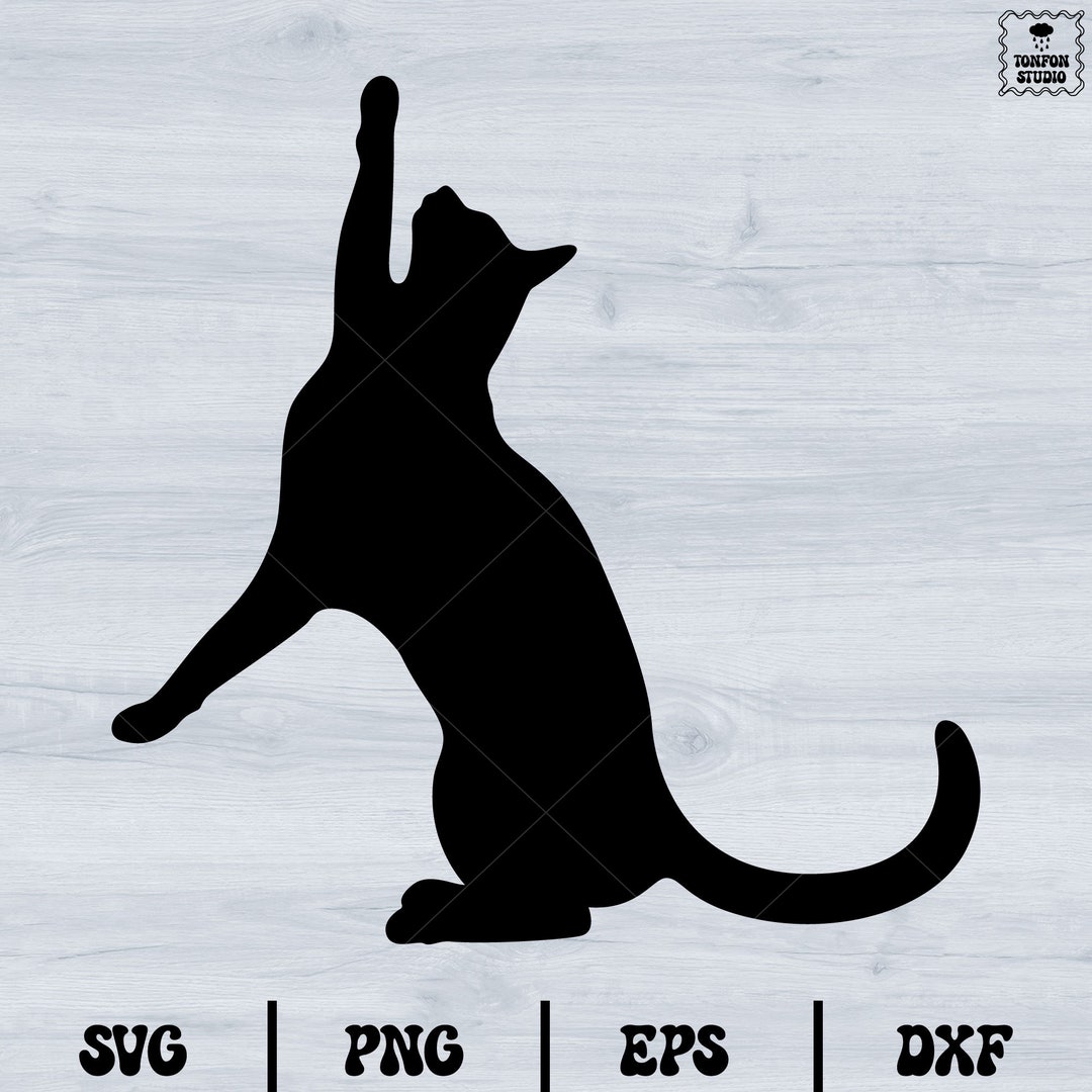 Cat Silhouette Svg - Etsy