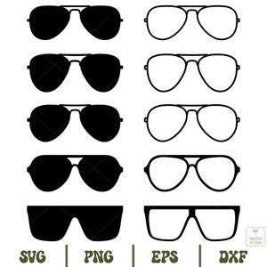 Sunglasses Svg, Glasses set Svg, Eyeglasses, Eyeglass Outline Silhouette Svg