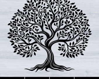 Oak Tree Silhouette, Tree Silhouette Svg