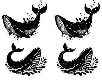 Whale Silhouette Svg, Whale Svg, Sea Animal
