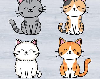 かわいい猫 SVG、猫のクリップアート、赤ちゃん猫 SVG、かわいい子猫 SVG