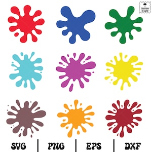 Paint Splatter Svg, Paint Splatter Svg, Paint Svg, Clipart, Art Class, Paint Splatter Clipart