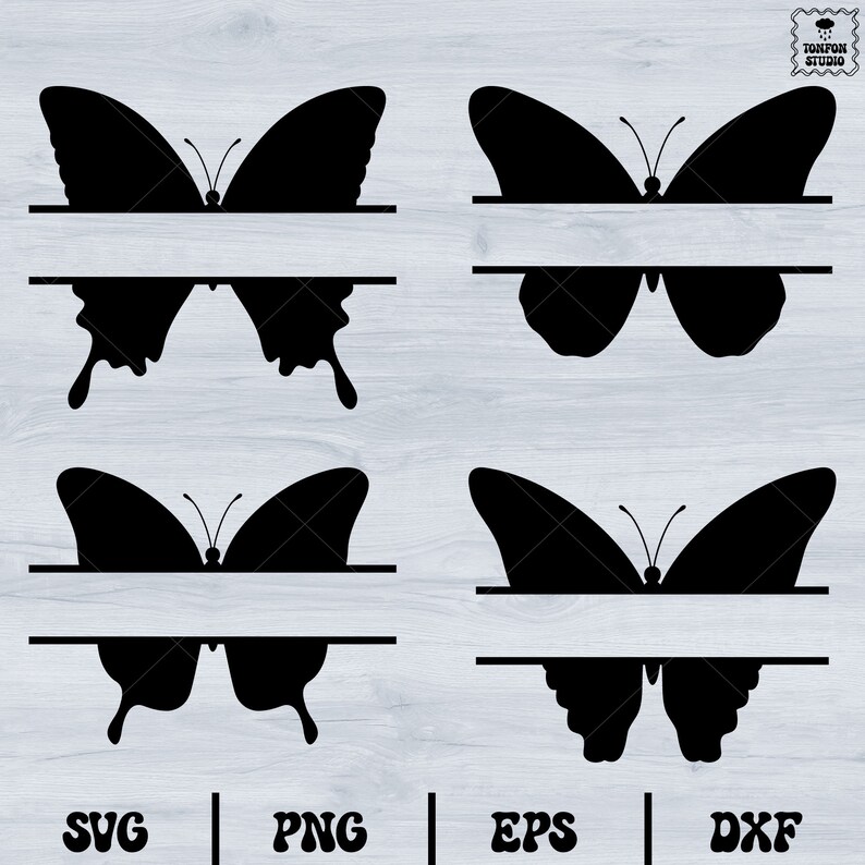 Butterfly Split Monogram Svg, Butterfly Clipart, Butterfly Name Frame ...