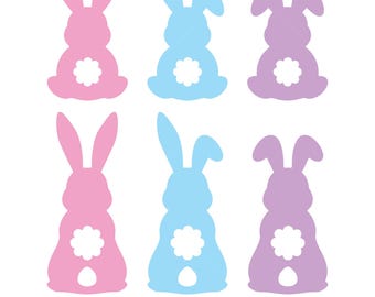 Conejito de Pascua Svg, Conejito Svg, Pascua Svg, Conejo Svg, Silueta de Conejito Svg