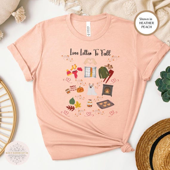 Love Letter To Fall Tee | Cozy Autumn Shirt | Christmas Gifts | Swifties Gift | Women's Clothing | Cozy Fall Shirt | Best Gifts for Her
