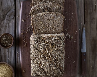 Toasted millet and rye bread