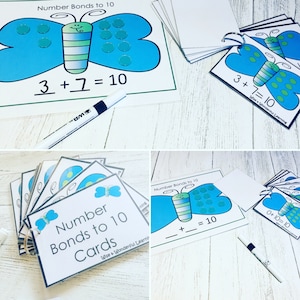 Number Bonds - Early Learning Activity Mat and Cards