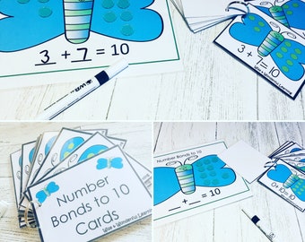 Number Bonds - Early Learning Activity Mat and Cards