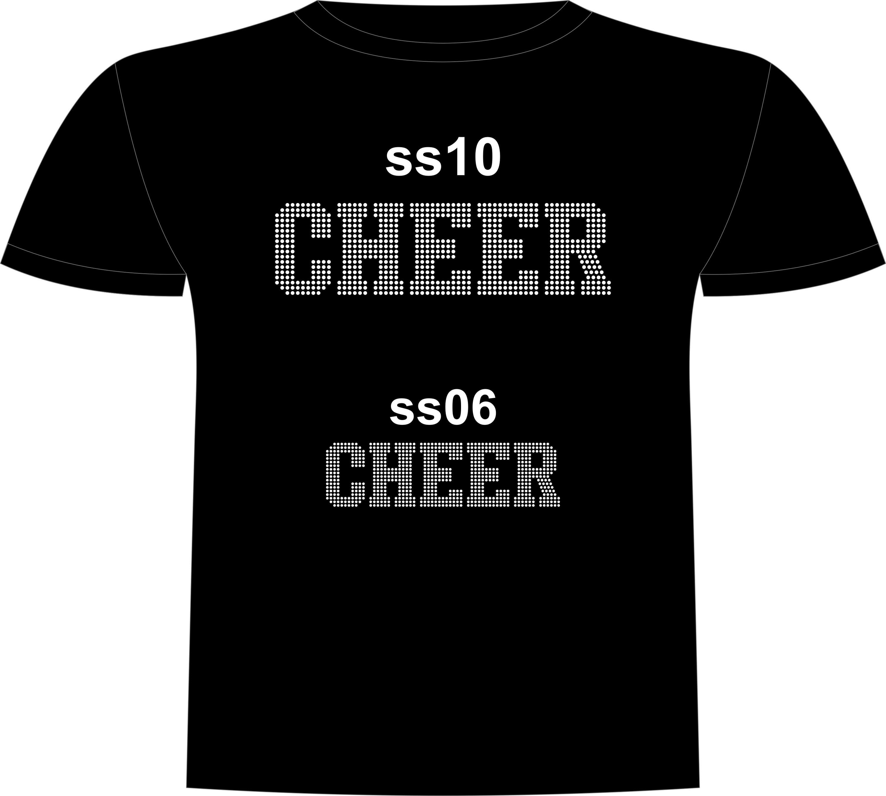 CHEER Rhinestone Font Letters Pattern Alphabet Cheer Letters SS06 SS10 ...
