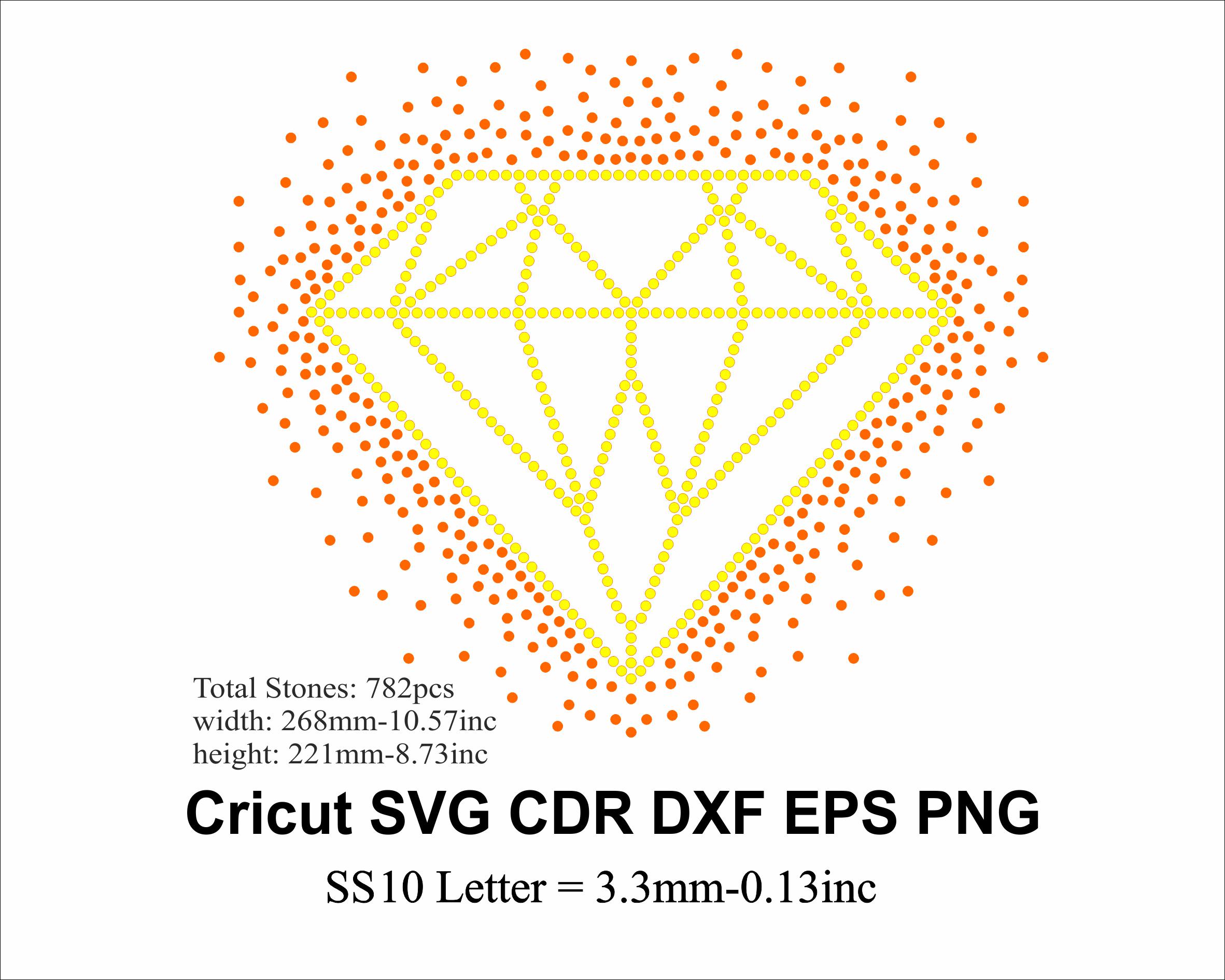 Rhinestone Diamond Design SS10 Size Rhinestones Diamond Template for ...