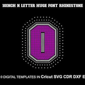 Capital Letter O Rhinestone Huge Letters College Alphabet Font Two Colors SS10 Rhinestone Big Font for Cricut Svg Cdr Dxf Eps 10inch