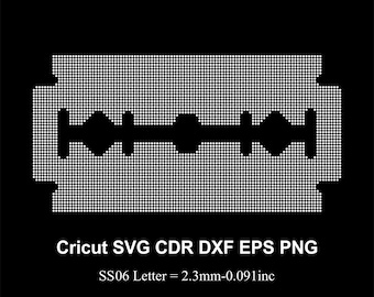 Design lama strass SS06 Dimensioni strass modello per Cricut Svg Dxf Cdr Eps Png
