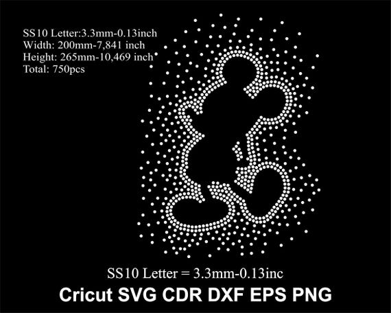 ラインストーンミッキー ラインストーンテンプレート スキャッター