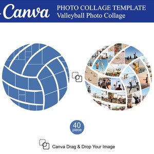 Valleyball Photo Collage 40 Pcs inside Photo Collage Canva Sport Collage Photo Valleyball Collage Template