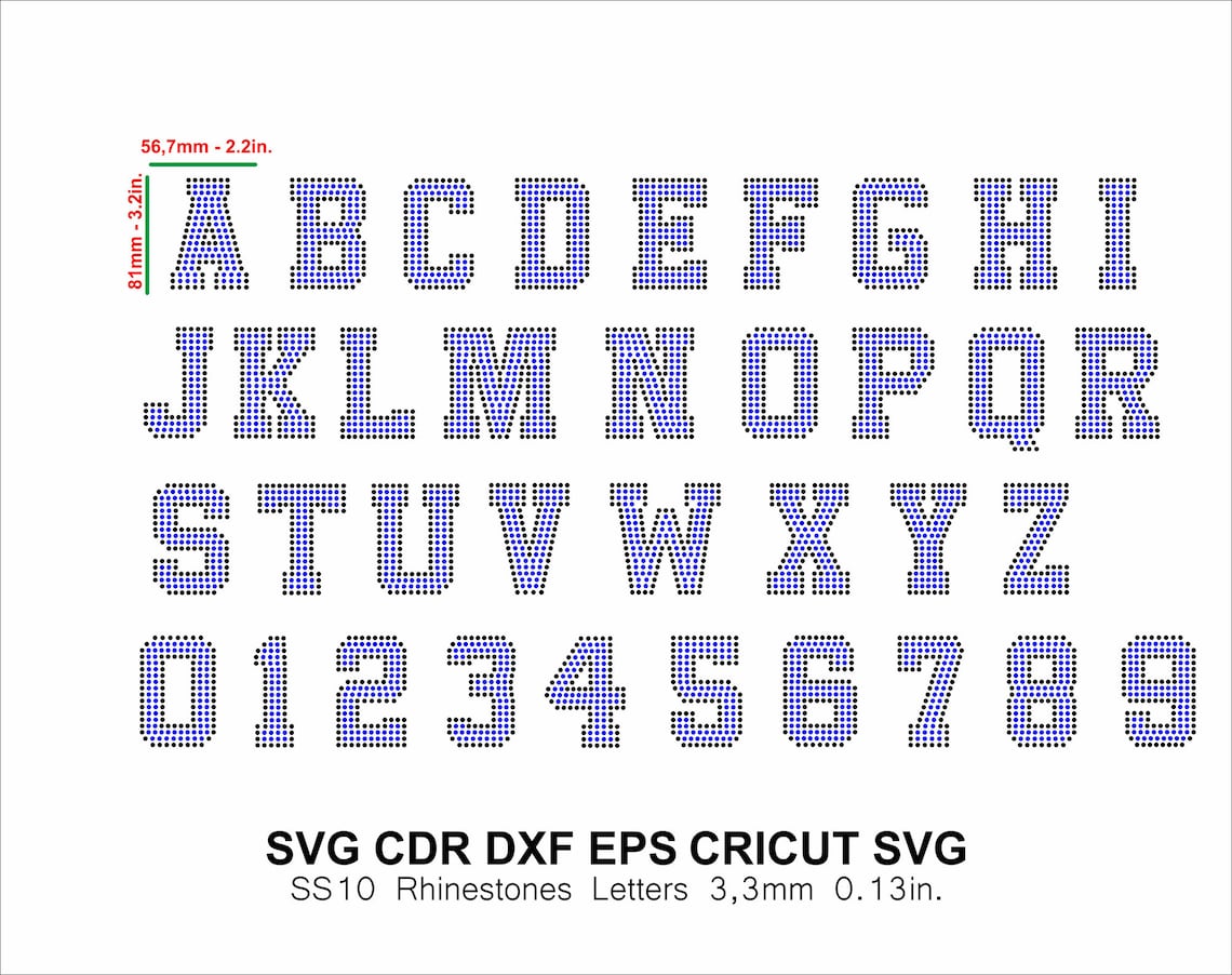 Rhinestone Font CHEER College Alphabet Varsity Sport Letters SS10 ...