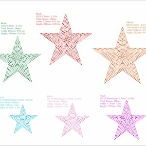 Star Rhinestone BUNDLE 6design Star Template SS10 Svg Cdr Eps Dxf ...