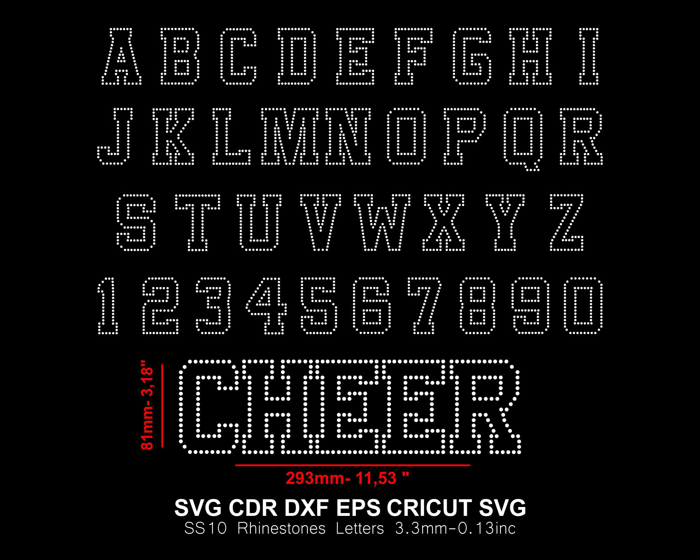 Rhinestone Outline Font CHEER College Alphabet Varsity Sport Letters ...