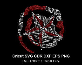Star Rhinestone Template SS10 size Stars Design Rhinestone Svg for Cricut Svg Dxf Eps Cdr Png