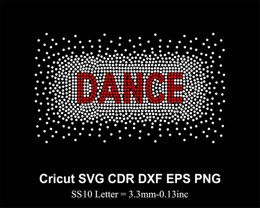 Dance Rhinestone Template SS10 Size Dance Scatter Design Rhinestone ...