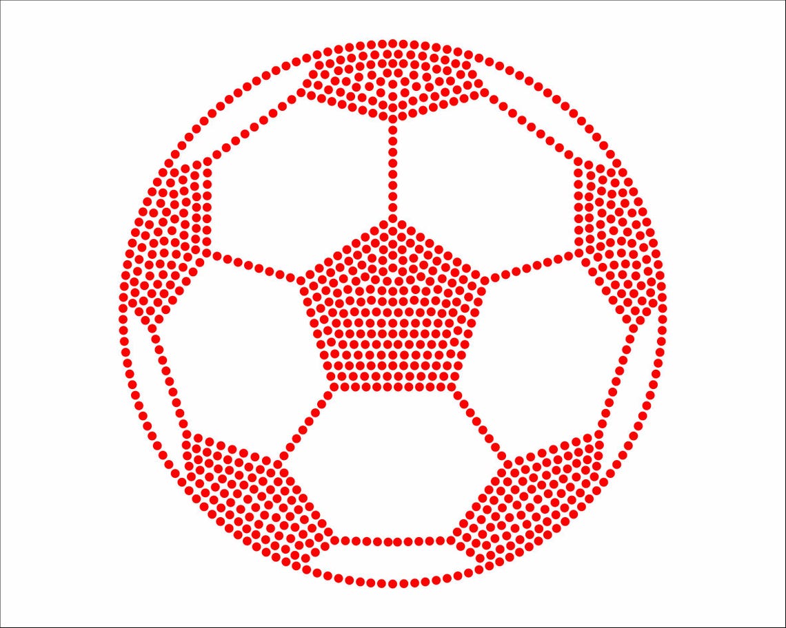 Rhinestone Soccer Ball Design SS10 Size Rhinestones Football Template ...