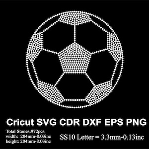 Rhinestone Soccer Ball Design SS10 Size Rhinestones Football Template ...