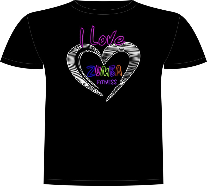 Zumba Rhinestone Template Rhinestone I Love Zumba Design Rhinestones Template Design SS10 Size ...