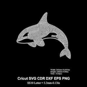 シャチ オルカ ラインストーン テンプレート SS10 サイズ クジラ