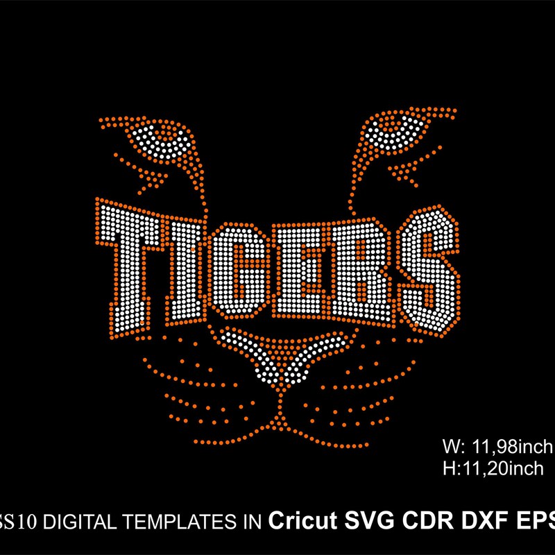 Tiger Rhinestone Rhinestone Tiger - Etsy