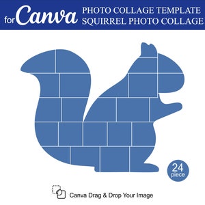 Canva Squirrel Photo Collage Templates 38 Pcs Inside Editable Canva for ...