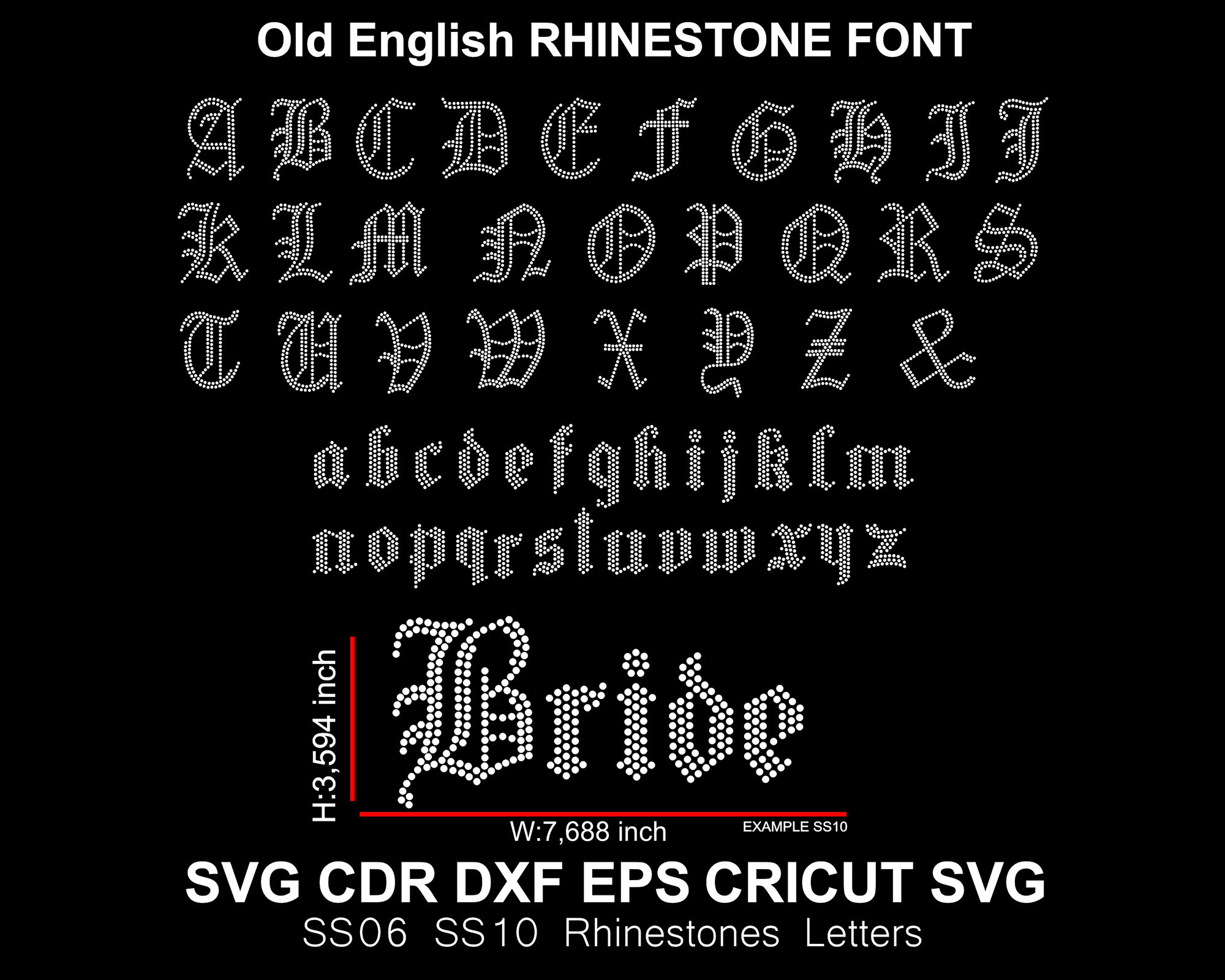 2.5 BOLD Letter Alphabet Roman Font (clear & Red 26 letters) Rhinestone  Transfer - Texas Rhinestone