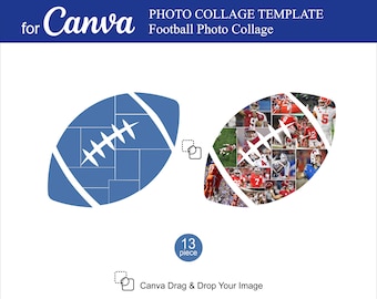 サッカー写真コラージュ 13 枚の写真コラージュ Canva スポーツコラージュ 写真サッカーコラージュテンプレート