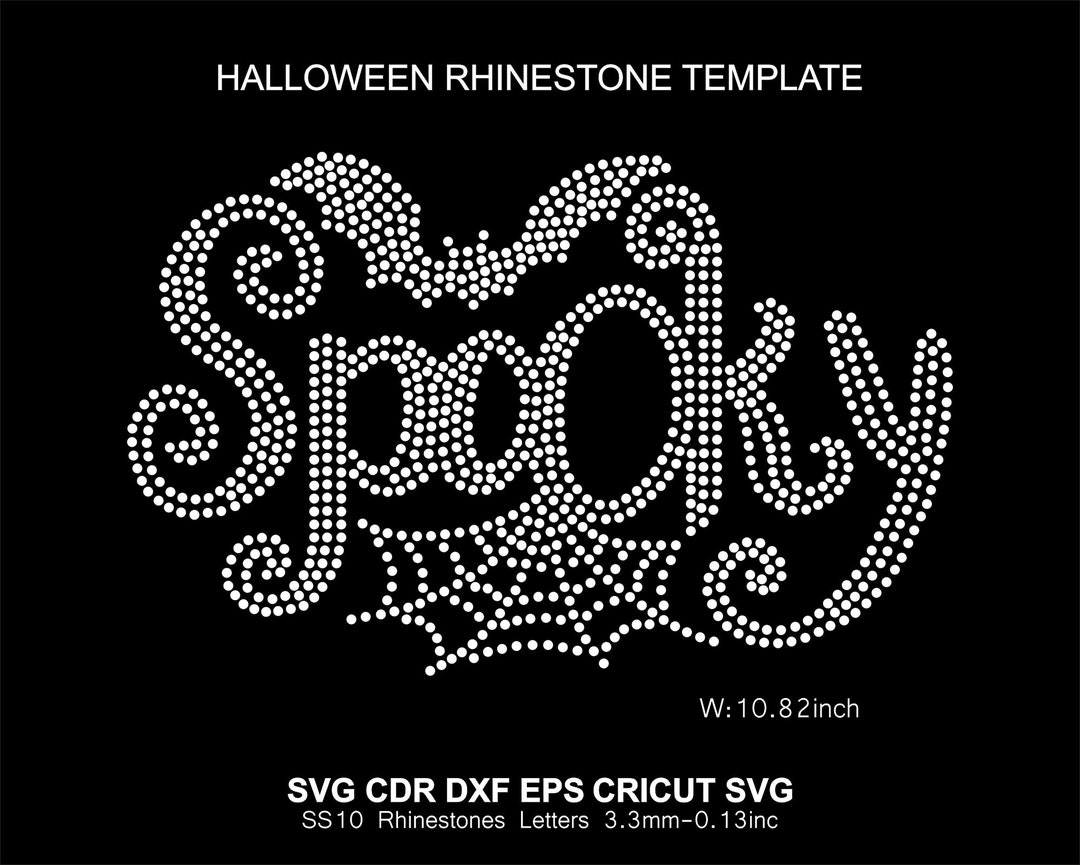 Spooky Rhinestone Halloween Rhinestone Template Spooky Rhinestones SS10 ...