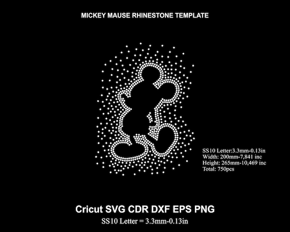 Rhinestone Mickey Rhinestone Template Scatter Mause Rhinestone