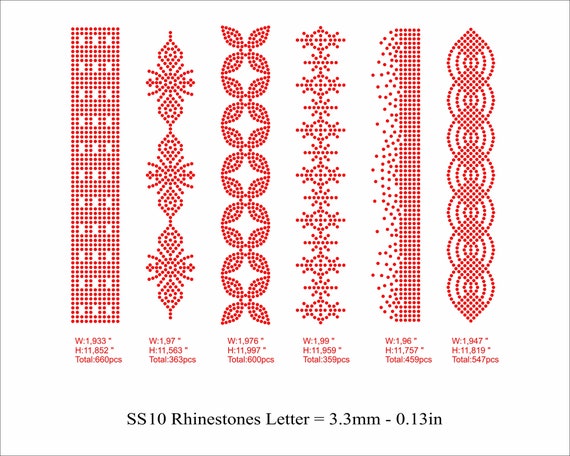 12 Cheer Bow Rhinestone Template 2inch Ribbon Rhinestone SS10