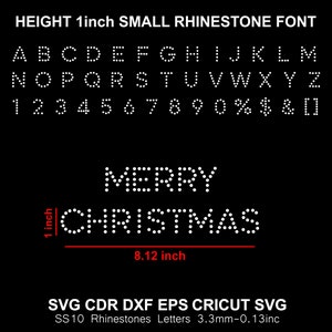 Small Font Rhinestone 1inch Alphabet Rhinestone Alphabet SS10 Letters Rhinestone Font for Cricut Svg Cdr Dxf Eps