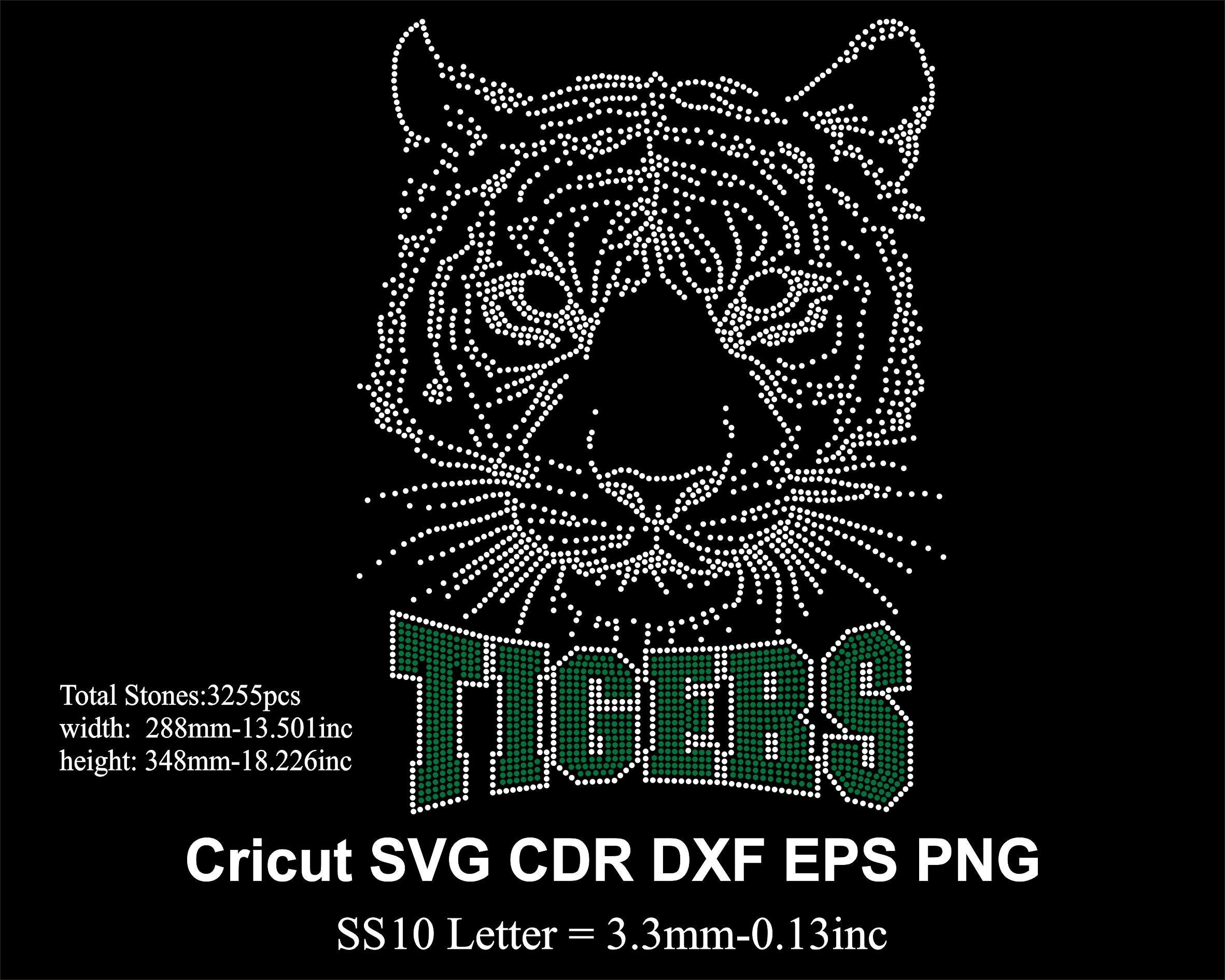 TIGERS Rhinestone Football Tiger Rhinestone Team Mascot Rhinestone SS10 ...