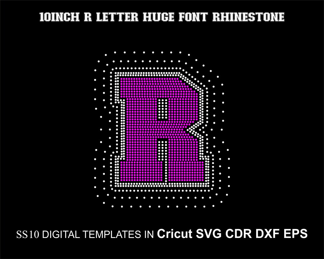 Capital Letter R Rhinestone Huge Letters College Alphabet Font Two ...