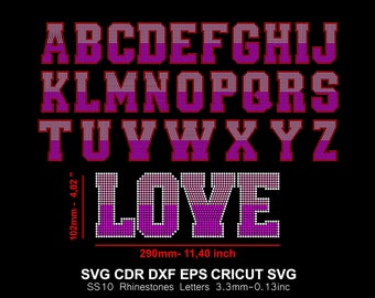 Rhinestone Letters College Alphabet Varsity Font Three Colors Rhinestone Font Varsity Rhinestone Font for Cricut Svg SS10 Svg Eps Dxf Cdr Ai