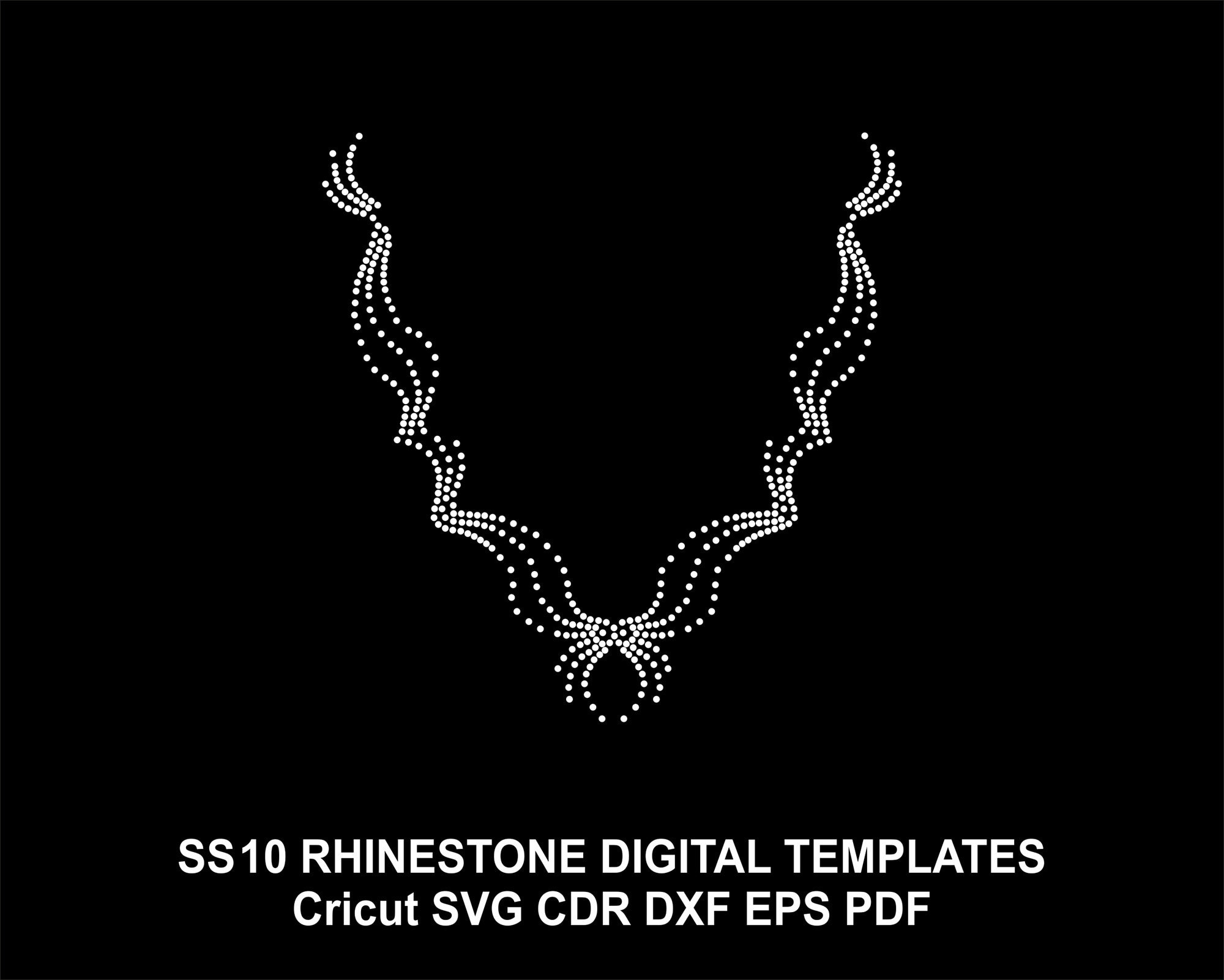 Neckline Rhinestone Template Necklace Rhinestone Collar Rhinestone