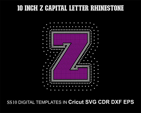 Capital Letter Z Rhinestone Huge Letters College Alphabet