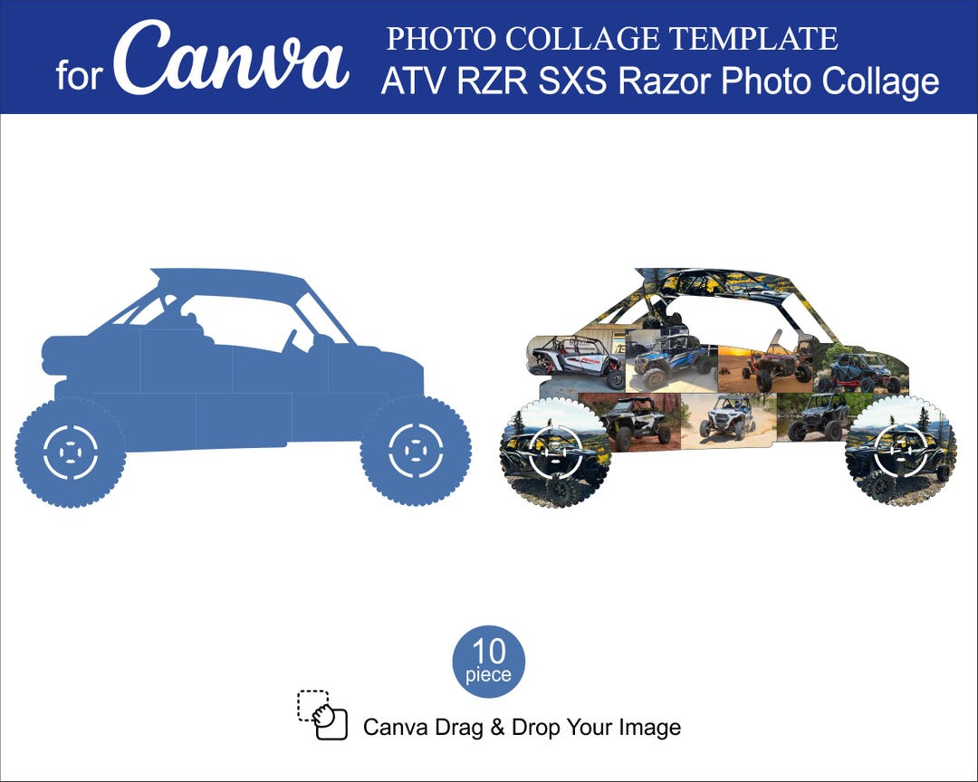 Collage Razor ATV Photo Collage 10pcs Inside Photo Collage Canva Long RZR SXS Razor ...