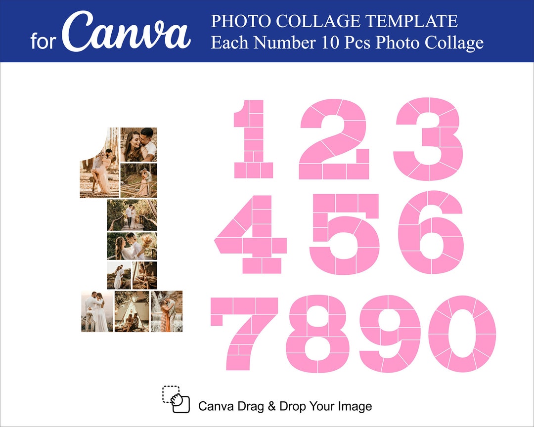 Canva Numbers Photo Collage 10pcs Inside Photo Collage Canva Canva ...